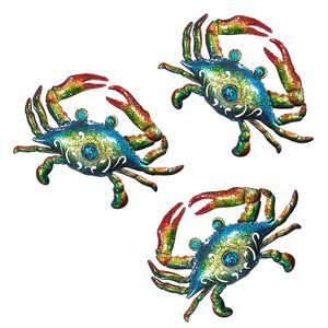 Crab Wall Art, Coastal Ocean Decor - Beach Themed Decoration For Bathroom😺